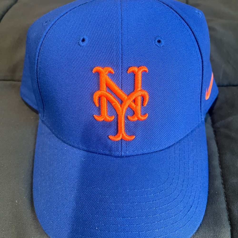 Nike Blue and Orange Mets Dri-Fit Strapback Hat